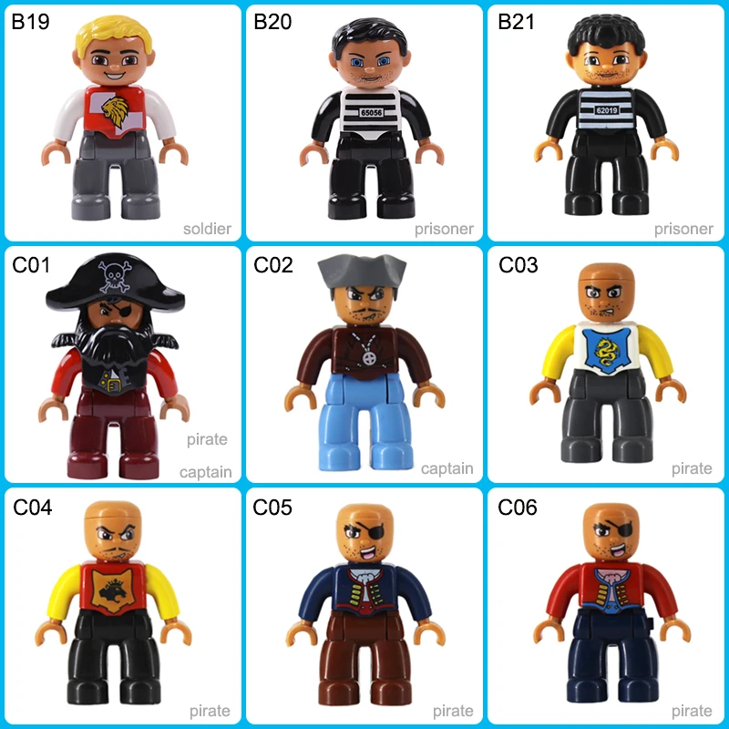 5 10 20. Кубики, Набор фигурок Duplo, совместимые фигурки, блоки, большие кирпичи, персонажи, семья, полиция, строительный блок, игрушка