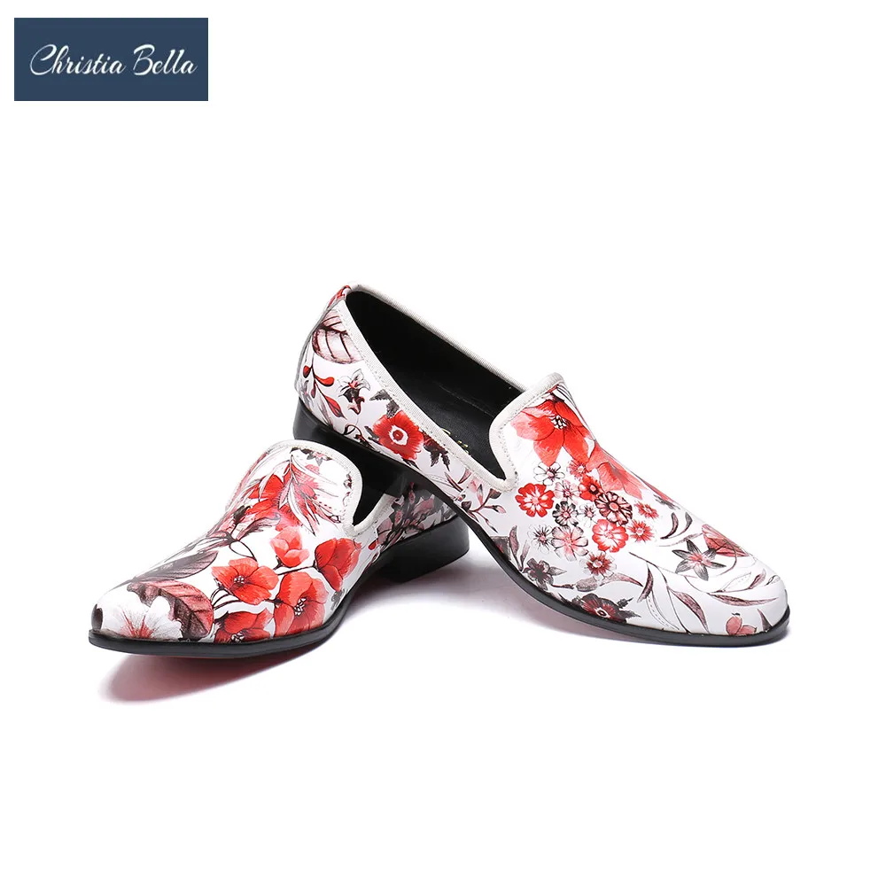 Christia Bella 2018 New Men Loafers Brand Handsome Comfortable Top Quality Floral Casual Shoes Summer Slippers Plus Size | Обувь