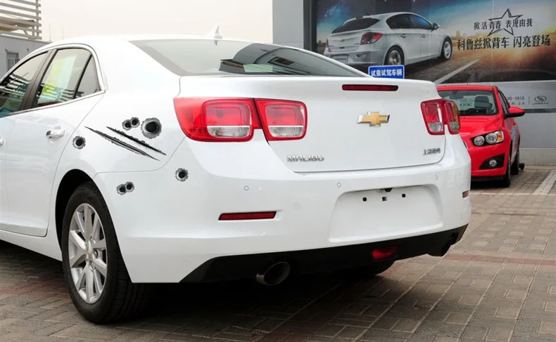 Горячая Распродажа автомобильные наклейки 3D пулевое отверстие забавная