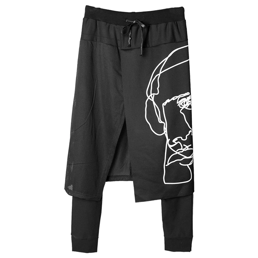 Брюки кюлоты в стиле панк мужские брюки Kilt модные уличные спортивные штаны для