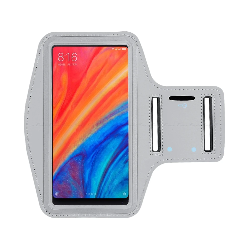 Спортивный беговой спортивный чехол для телефона для Xiaomi Mi 9 8 SE CC9e CC9 играть A3 A1 A2 Lite 6X Mix 2S Max Pro Note 10, 2, 3, ремешок для крепления на руке для чехол - Цвет: Серый