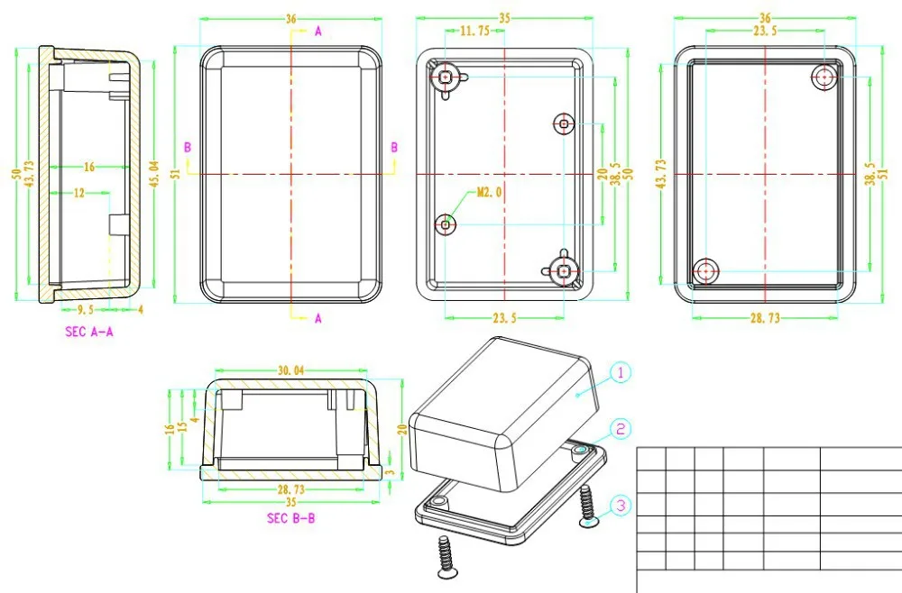 abs plastic electronics enclosure (20 pcs) 51*36*20mm szomk small control box electronic project case | Обустройство дома