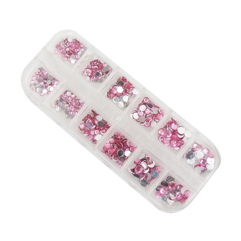 1 коробка (400 шт) розовый акриловый горный хрусталь для рукоделия Кабошоны