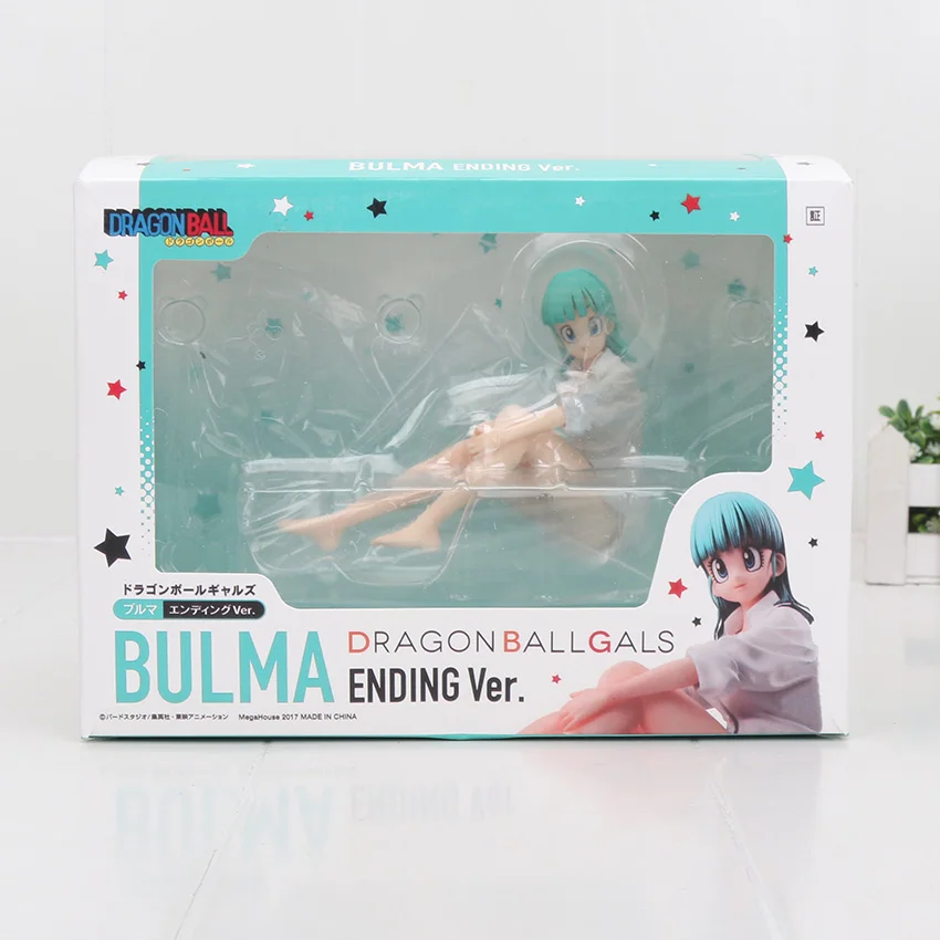 Sit Bulma Box Аниме Dragon Ball Gals NO. 18 лазурит девушки Bulma Ланч Ранчи Чичи видель ПВХ DBZ фигурка Коллекция Модель игрушки 9-20 см - Цвет: Sit Bulma Box