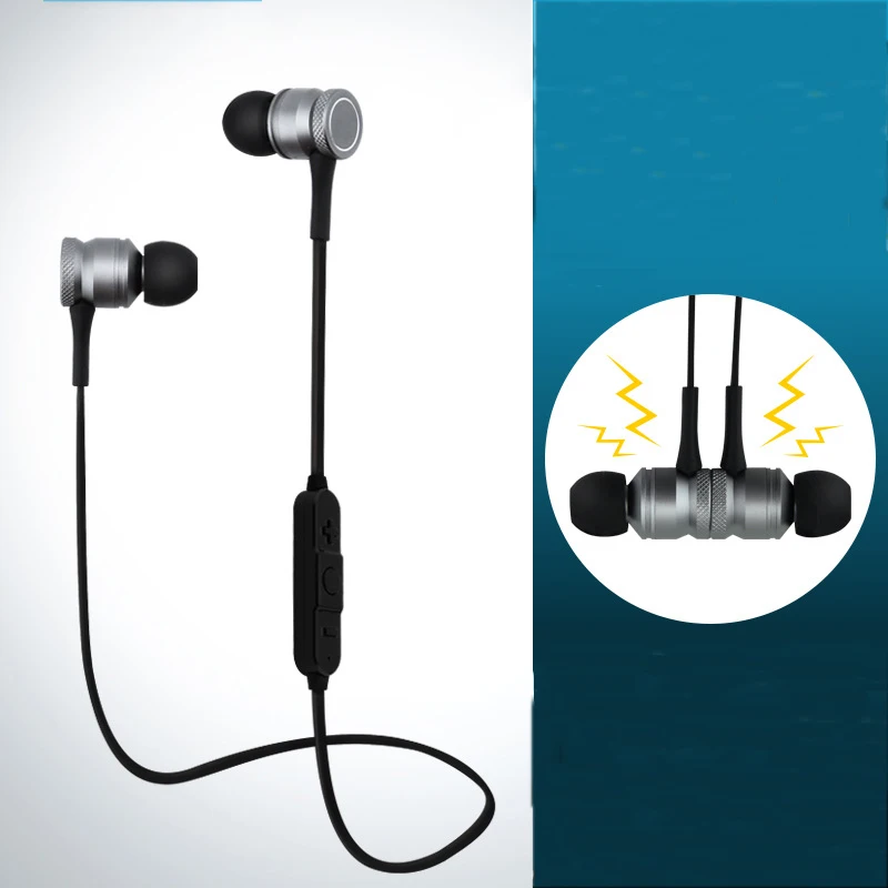 Chekenow Magnetic Attraction Bluetooth Earphone Wireless In-Ear Stereo Earphones For Sport Mobile Phone | Электроника
