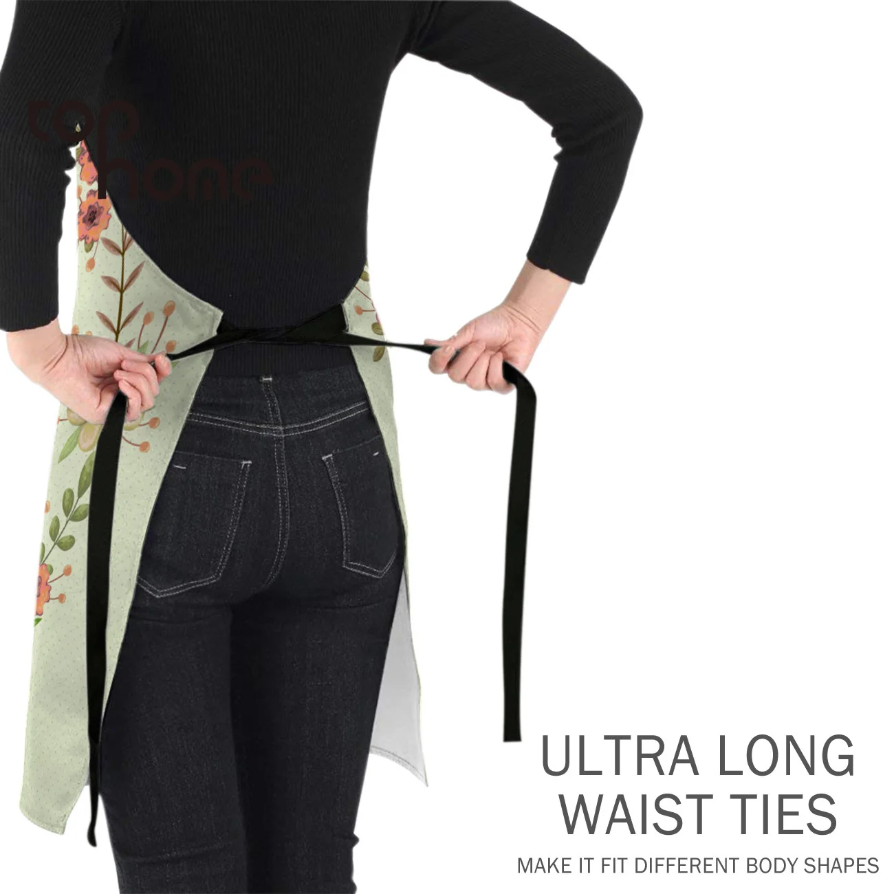 Tophome Кухонный Фартук Альма Альпака горошек зоопарк плакат печатные без рукавов