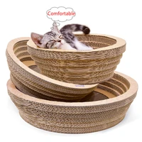 multi size corrugated paper cat large bowl shaped scratching board claws toy pet supplies to send grass