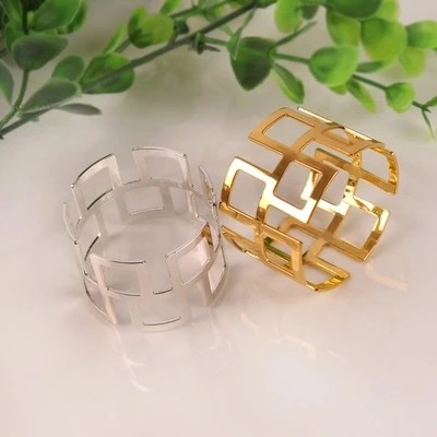 2pcs each color 4 X Great Wall кольцо для салфеток Отель Держатель салфеток для обеда Свадебная вечеринка Deco поставка Золото/Серебро Пряжка для салфеток - Цвет: 2pcs each color