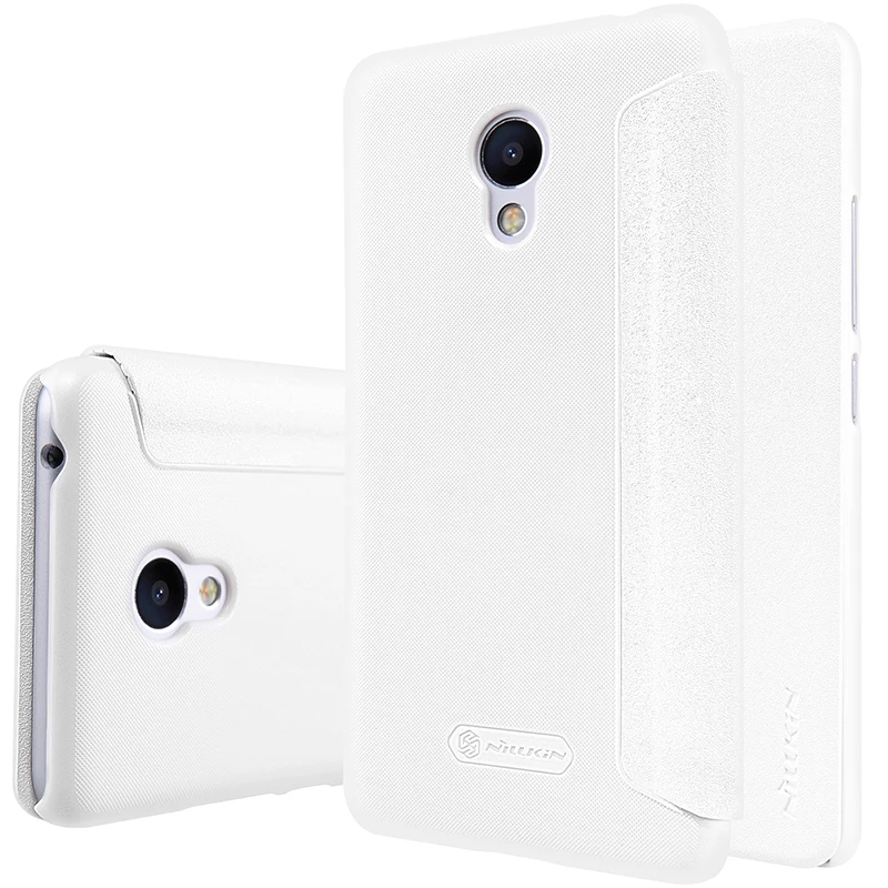 White Чехол NILLKIN для Meizu M3S, Блестящий Защитный кожаный чехол, чехол для Meizu M3S для meilan 3s Mini, флип-чехол с умным режимом сна - Цвет: White