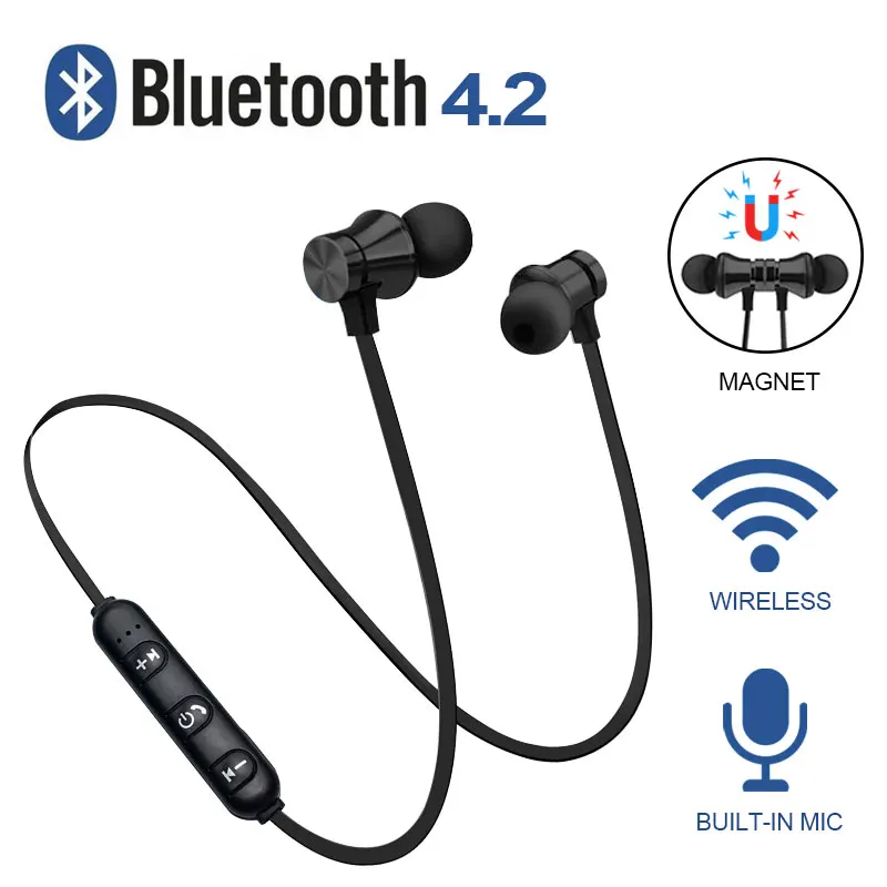 Bluetooth наушники, магнитные притяжения, беспроводные наушники для телефона, Bluetooth 4,2, наушники для Xiaomi, наушники для Meizu sony