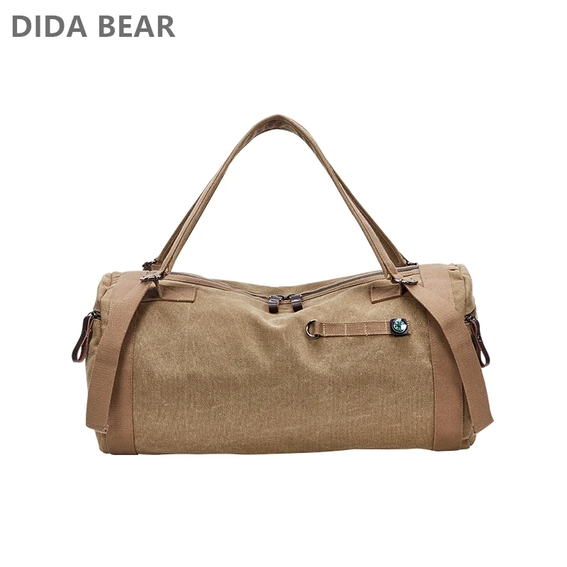 Сумка DIDABEAR Мужская холщовая дизайнерская саквояж на плечо для отдыха и