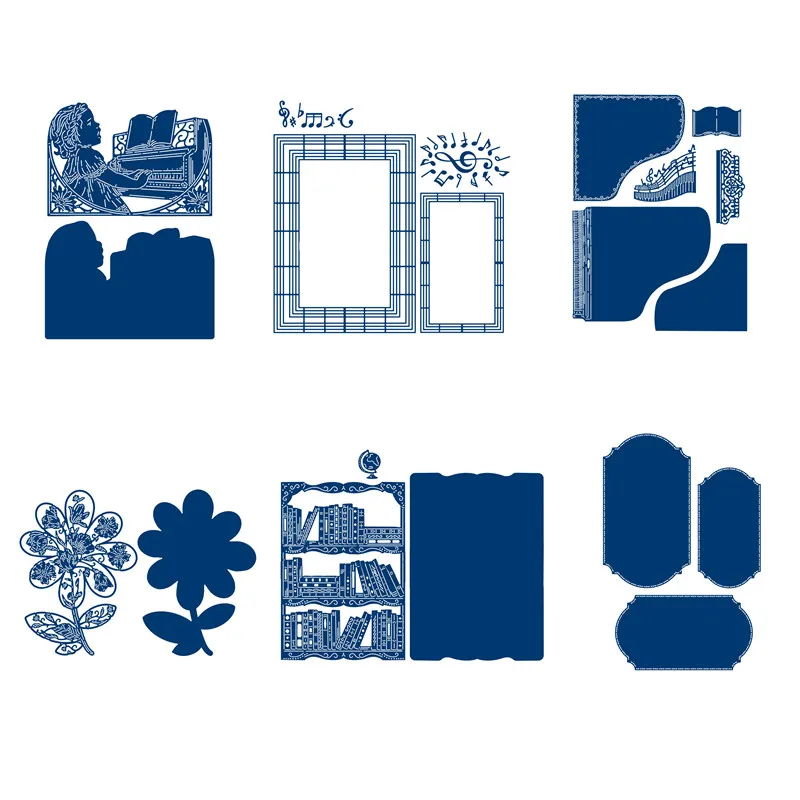 Игровое фортепиано книжная полка цветок металлические Вырубные штампы для