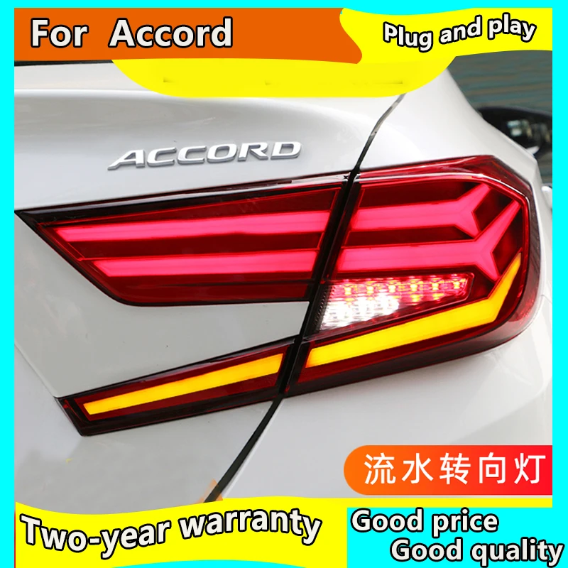 Автомобильный Стайлинг светодиодный задсветильник для Honda Accord 10 2018 2019 задний