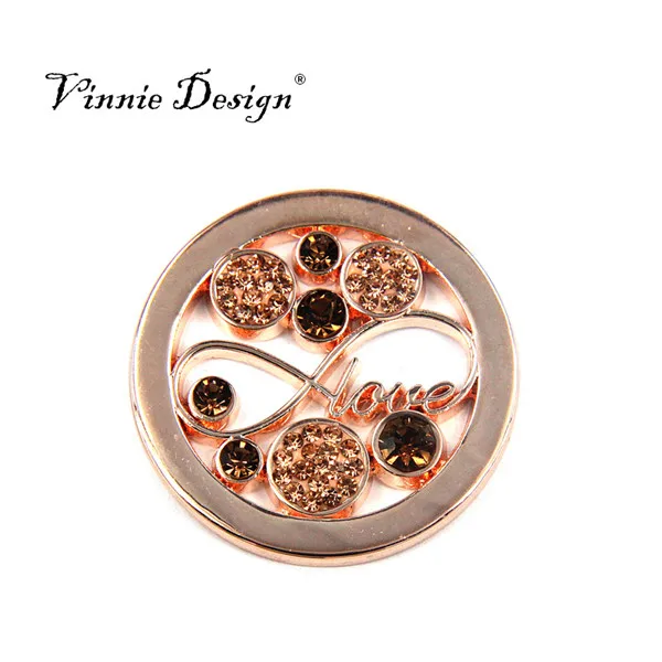 Vinnie дизайн ювелирных изделий 33 мм большая монета Бесконечная любовь Монета диск