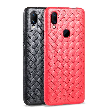 ДЛЯ VIVO V9 V11 Pro V7 Plus чехол Роскошный BV сетка Ткачество Защита задняя крышка для vivo Y51