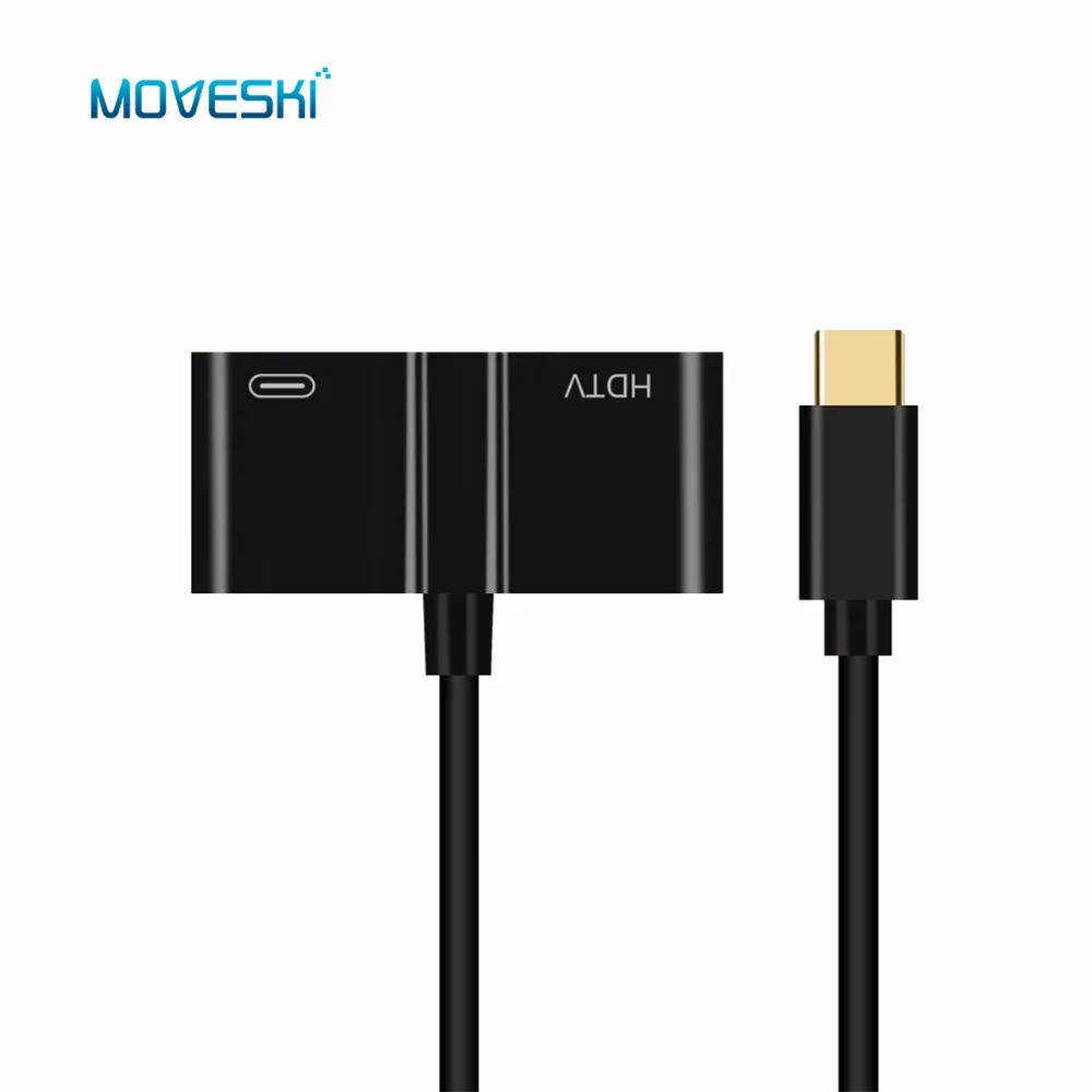 Moveski 9592A USB C AV Aadapter 60W Type 4K UHD HDMI PD зарядный порт совместимый с серией MacBook Plug &