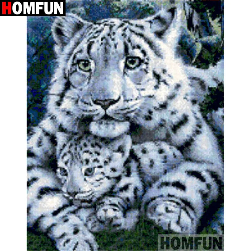 Алмазная живопись HOMFUN Тигр алмазная вышивка сделай сам с квадратными/круглыми