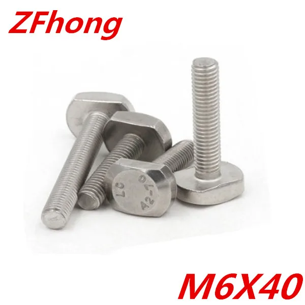 10 шт M6 * 40 Нержавеющая сталь 304 T тип болт|screw bolt|stainless steel boltsstainless t bolt |