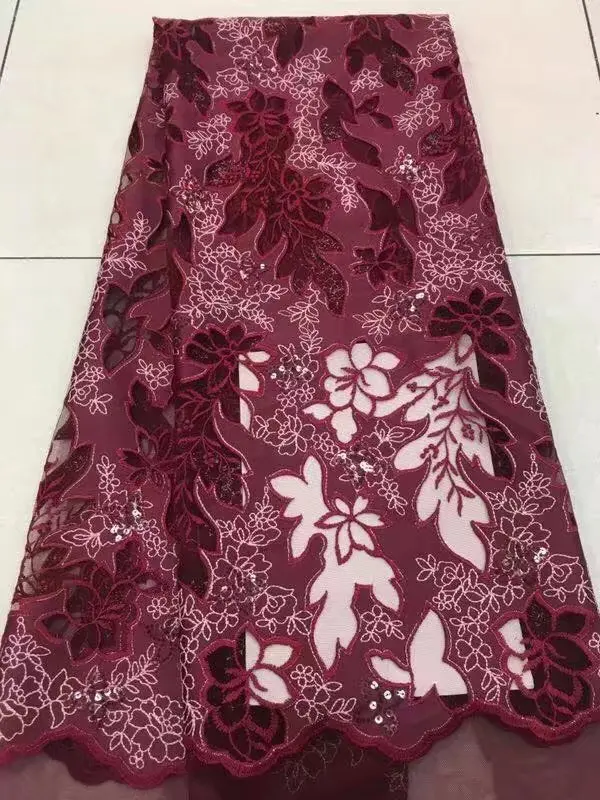 5 ярдов новый в нигерийском стиле Кружево Ткань молочный шелк мягкий Африканский