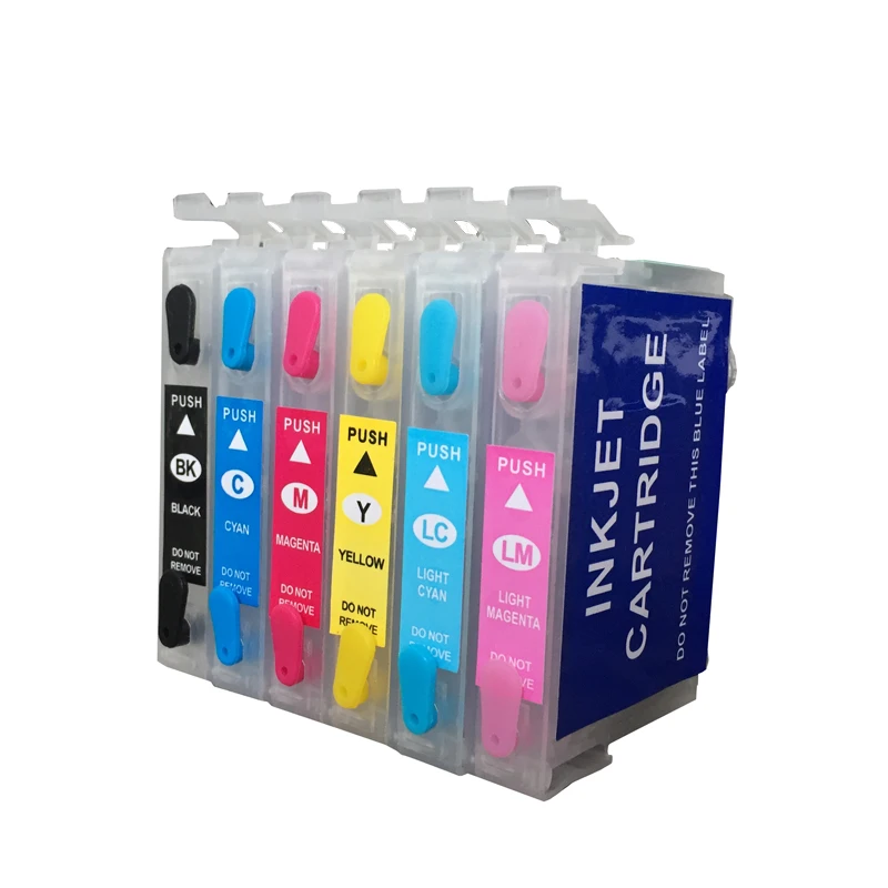 T0791 многоразовые чернильные картриджи для Epson stylus 1400 1500 Вт P50 PX650 PX660 PX700W PX720WD