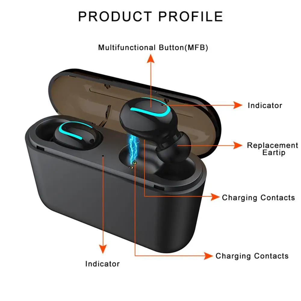 Туры беспроводные наушники HBQ Q32 Bluetooth 5 0 гарнитура с микрофоном Мини