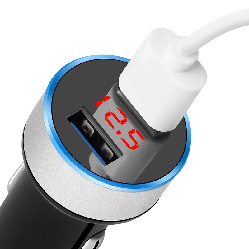 Meiyi LED дисплей автомобильное зарядное устройство 2 порта USB 3.1A макс для iPhone X 8 7 6