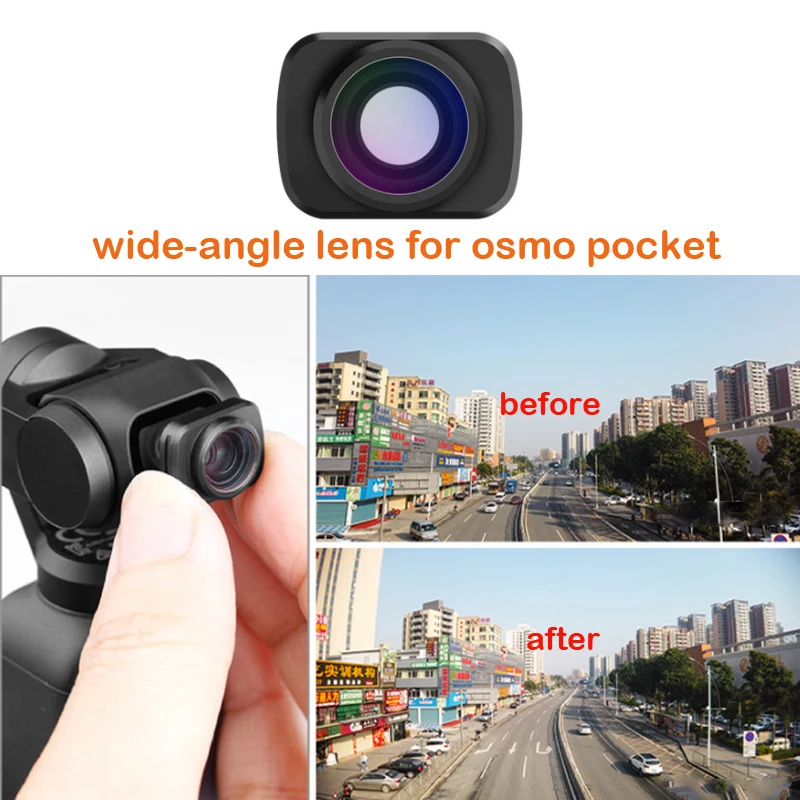 3-в-1 Широкий формат макро объектив «рыбий глаз» Камера Комплект для DJI Osmo карман Vlog съемки карман Объективы портативный монопод с шарнирным замком для объектива аксессуары