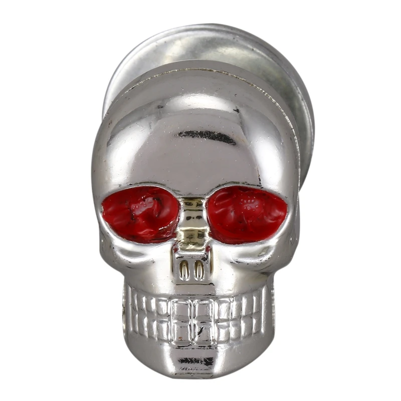 2x Универсальный мотоцикл металлический хром красный череп номерной знак рамка