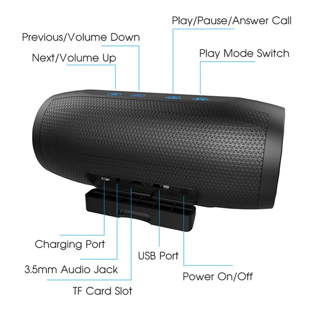 ZEALOT S16 Bluetooth динамик Портативный беспроводной Колонка Suwoofer Саундбар Стерео