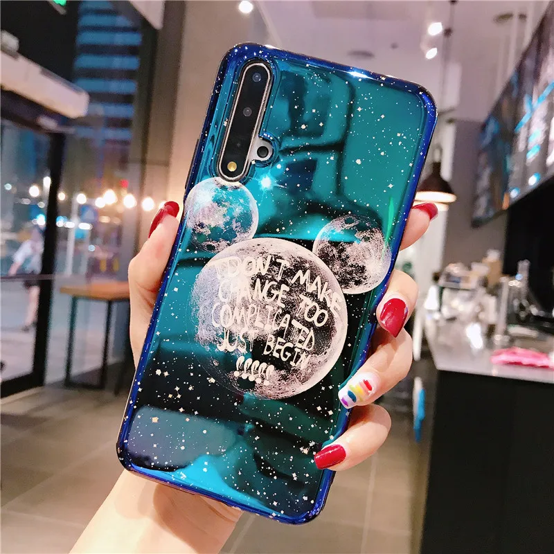 Чехол Meachy для Huawei Honor 20 Blu-ray с Микки-ушами Planet Moon чехол телефона Pro 20i V20 мягкий