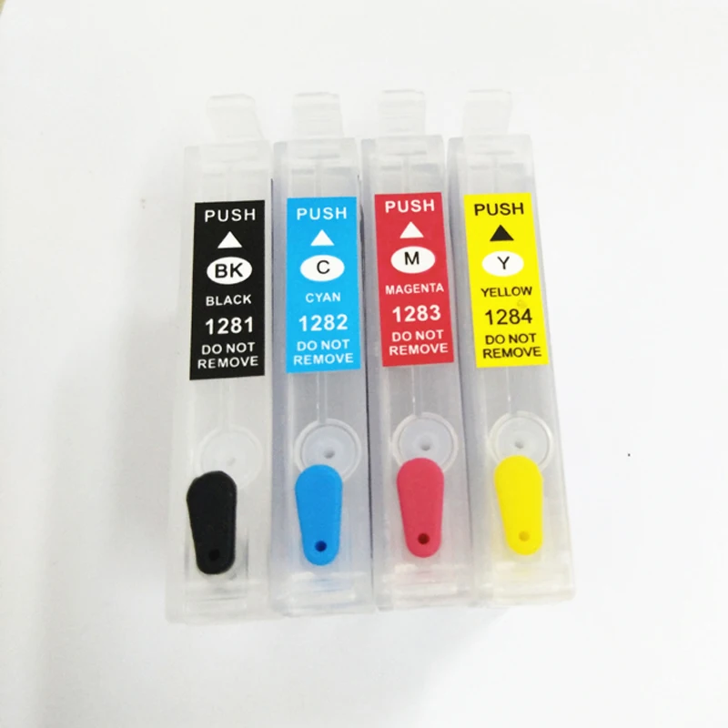 Многоразовый чернильный картридж einkshop T1281 с чипом для Epson T1284 Stylus S22 SX125 SX130 SX235W SX420W
