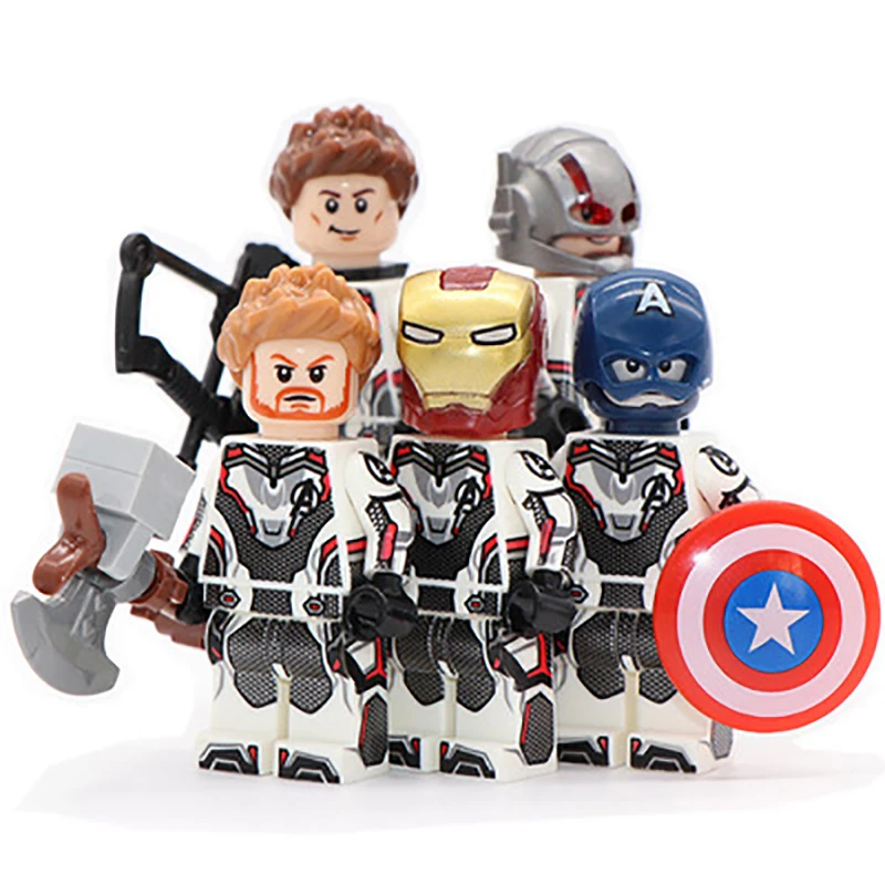 Legoed Marvel Мстители 4 endgame Капитан Америка Железный человек танос Халк здания