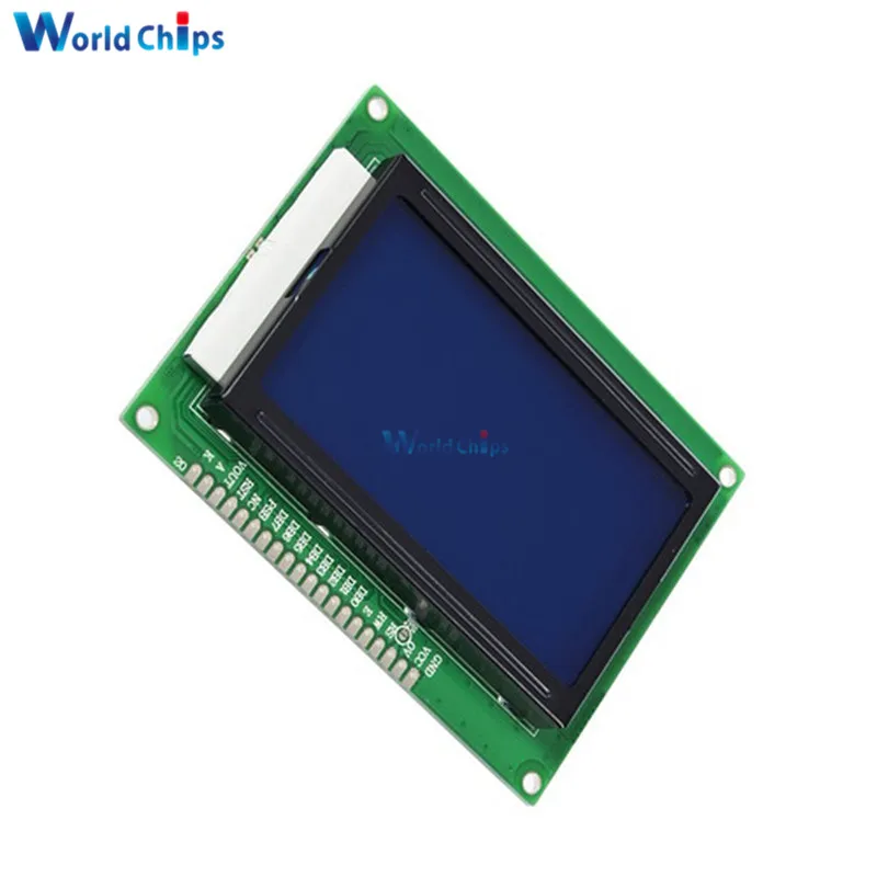 12864 128x64 точек графика синего цвета Подсветка ЖК-дисплей модуль для Arduino Raspberry Pi