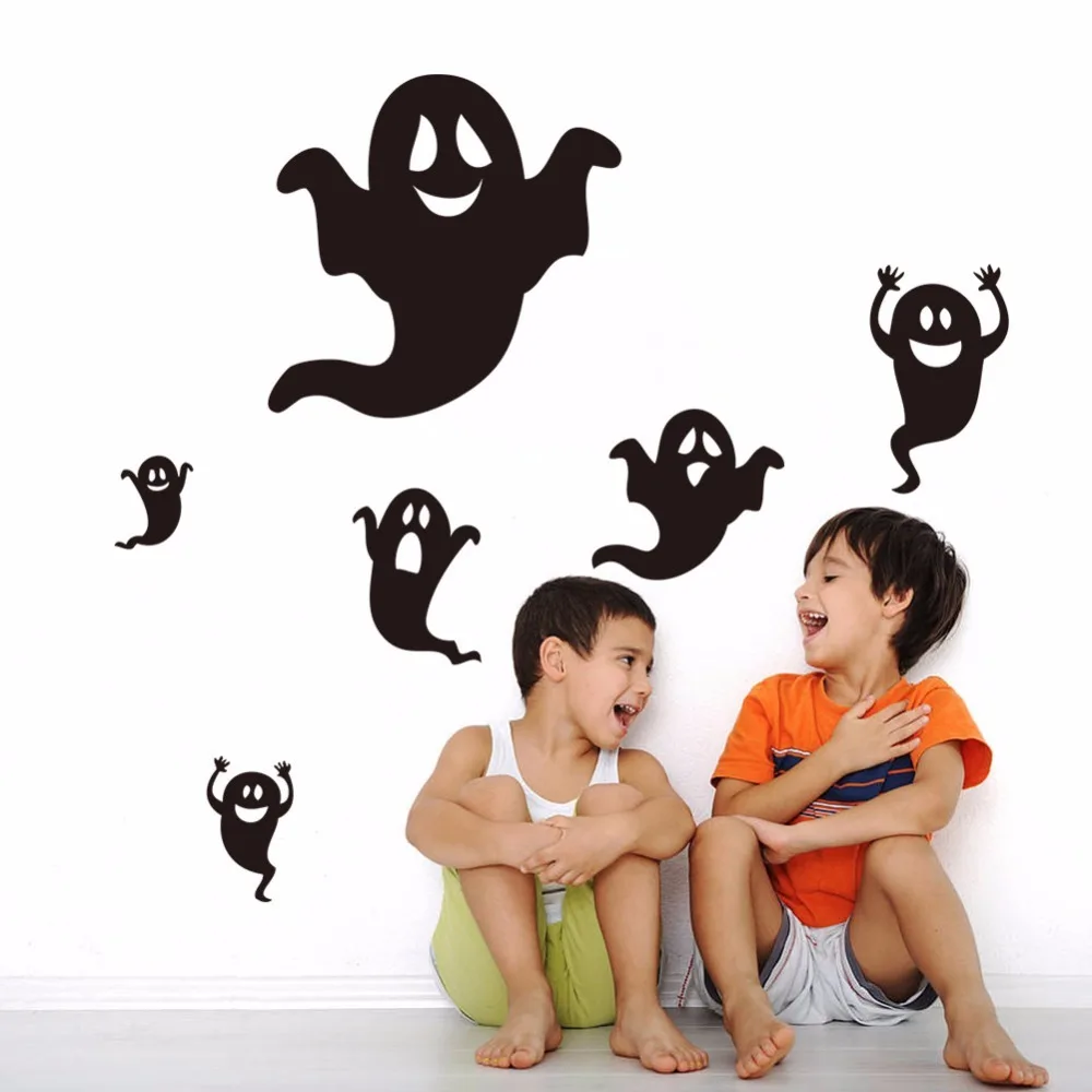 New Arrival ghost Sticker Decal Removable Halloween Festival Decor Black DIY Poster Wallpaper Party Home Decoration | Дом и сад