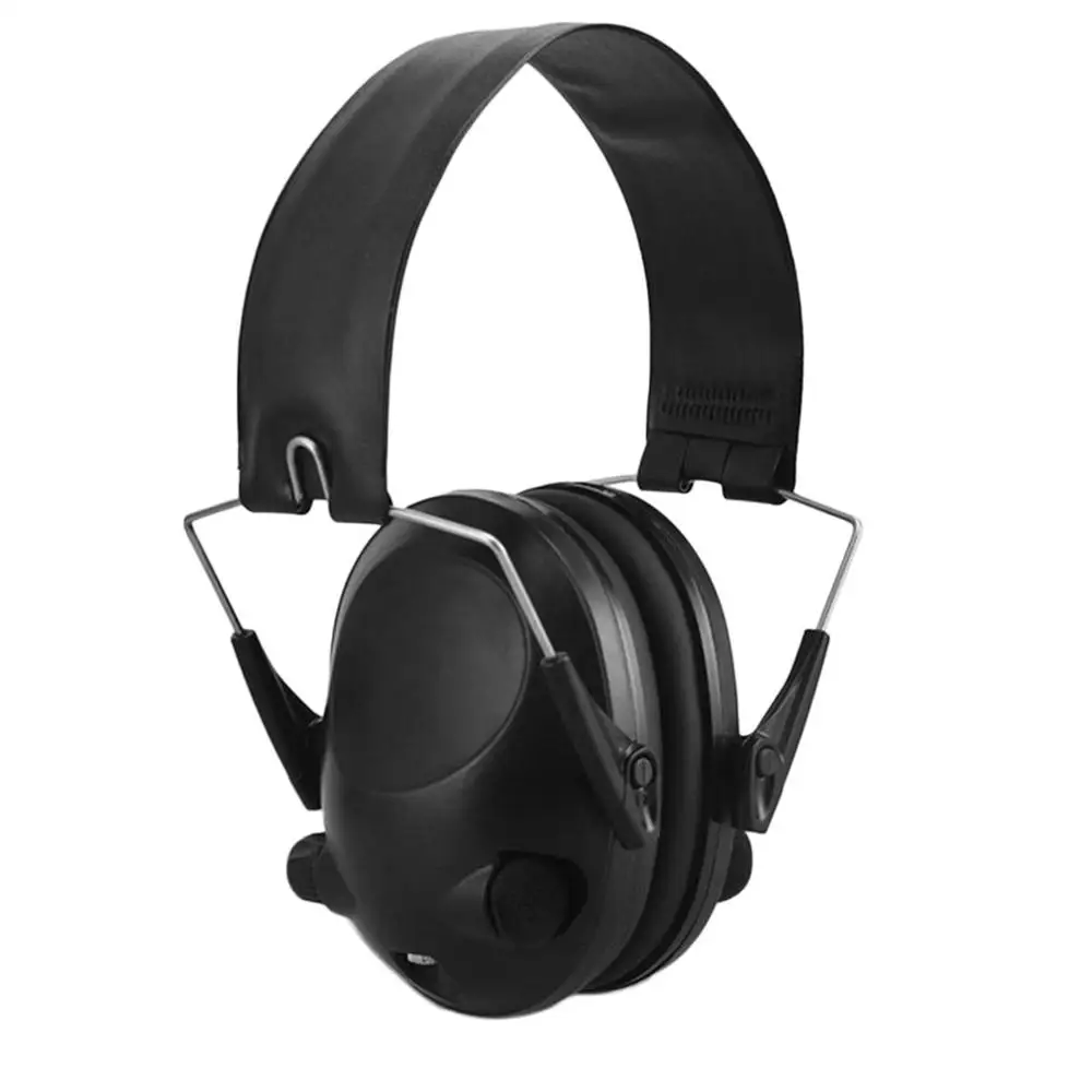 Black LESHP тактическая гарнитура для охоты стрельба Спорт шум TAC 6s шумоподавление Электронные Наушники Электрический амортизатор - Цвет: Black