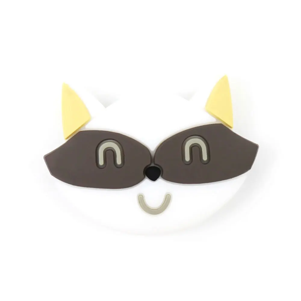 Snow Glass Fox 3 шт силиконовые бусины в виде панды и лисы, силиконовые бусины для прорезывания зубов, 3 см, силиконовые шарики в виде животных, пчелы, оленя, перлы, Товары для малышей - Цвет: Snow Glass Fox