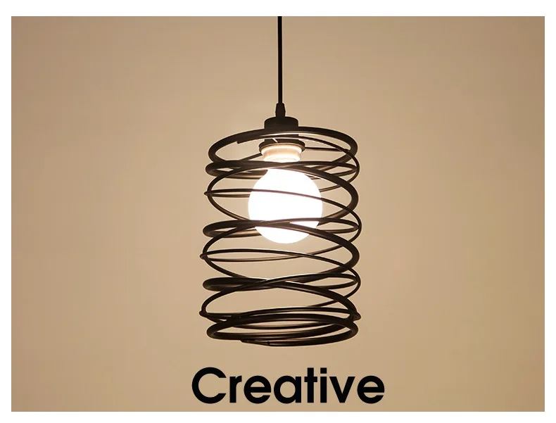 Скандинавский весенний подвесной светильник светодиодный подвесной светильник Железный Лофт Декор промышленный светильник спальня винтажные светильники для дома освещение лампы