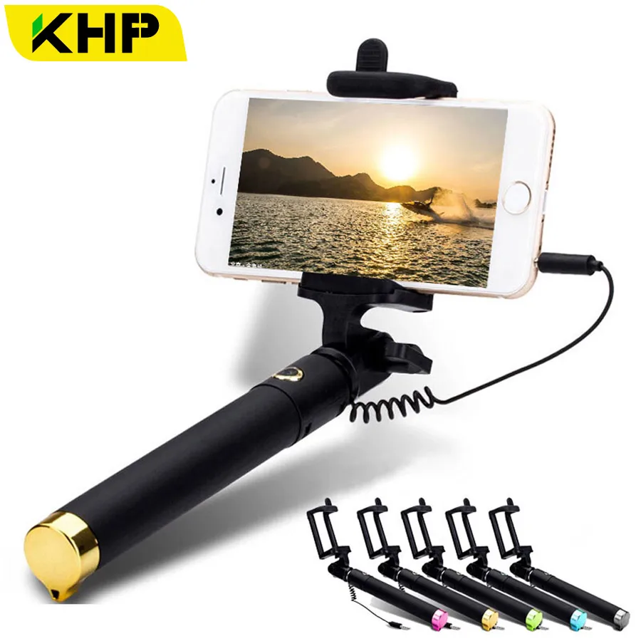 Популярная портативная селфи палка KHP для iPhone 6 6S Plus 4 4S 5 5S Android samsung Galaxy s4 s5 s6 LG sony
