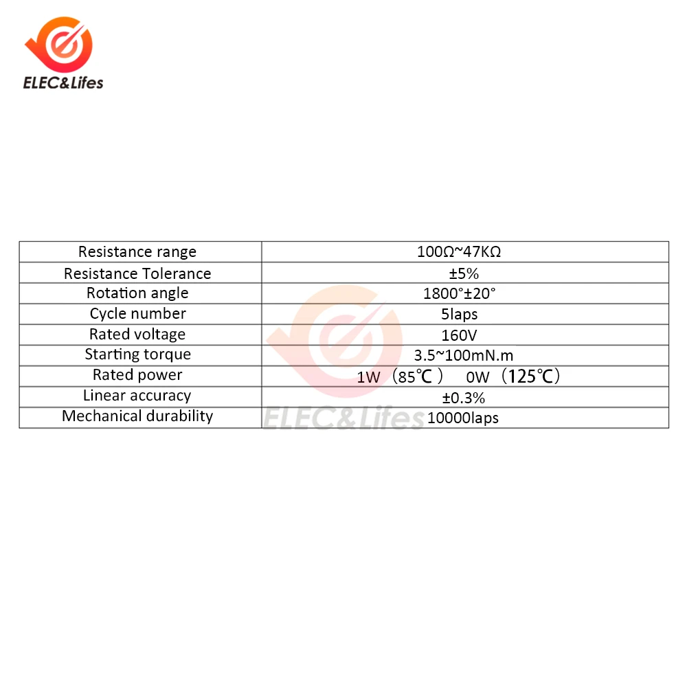 WXD3-12-1W многооборотный проволочный потенциометр 1 Вт WXD3-12 100 220 470 1K 3,3 K 4,7 K 10K 22K 33 К 47 к ohm±5% регулируемый потенциометр