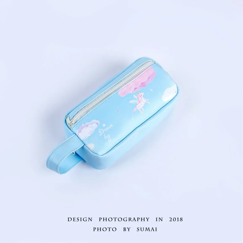 

1Pcs Kawaii Pencil Case Fantasy Island Unicorn School Pencil Box Pencilcase Pencil Bag School Supplies Stationery make up