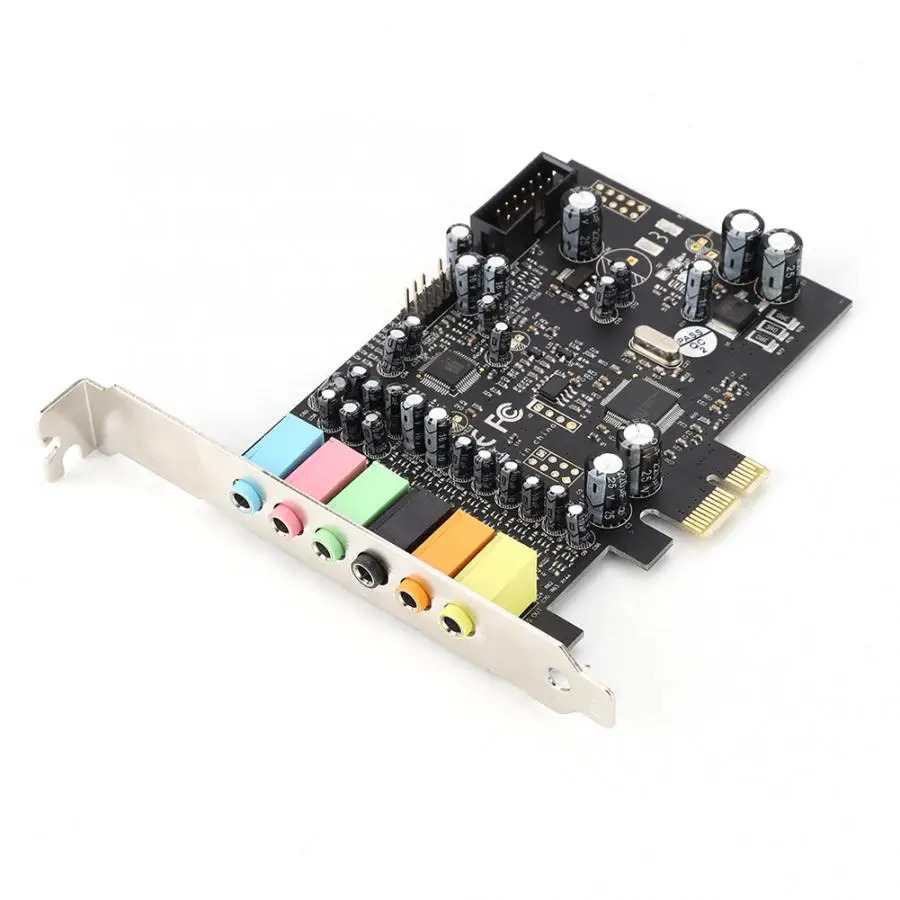 1 шт. PCI-E 7,1 HiFI High Fidelity 8 трек внутренняя объемная звуковая карта PCI черный