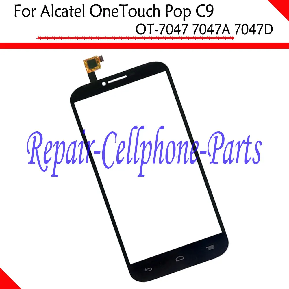 Черный 100% новый сенсорный экран дигитайзер стекло объектив для Alcatel OneTouch Pop C9 OT-7047