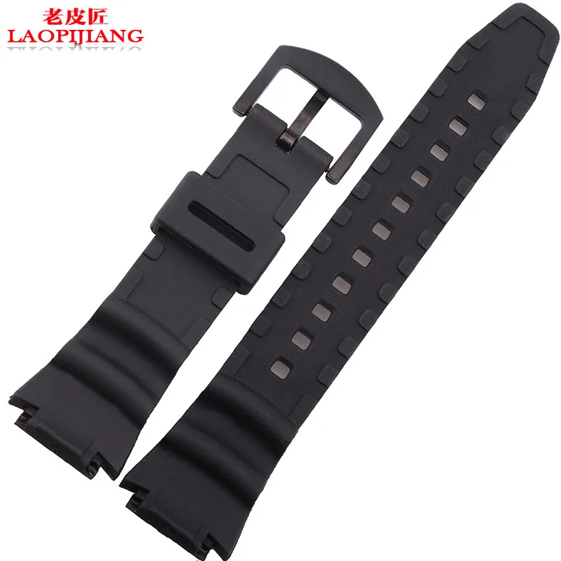 Laopijiang 25x18мм черный ремешок для часов адаптер casio SGW 400 300H мужских силиконовых с