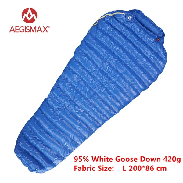 M2 L blue Aegismax уличный кемпинговый ультра-светильник для мам 95%, 800FP, спальный мешок на гусином пуху, весенний, осенний, зимний тент, светильник, спальные мешки - Цвет: M2 L blue