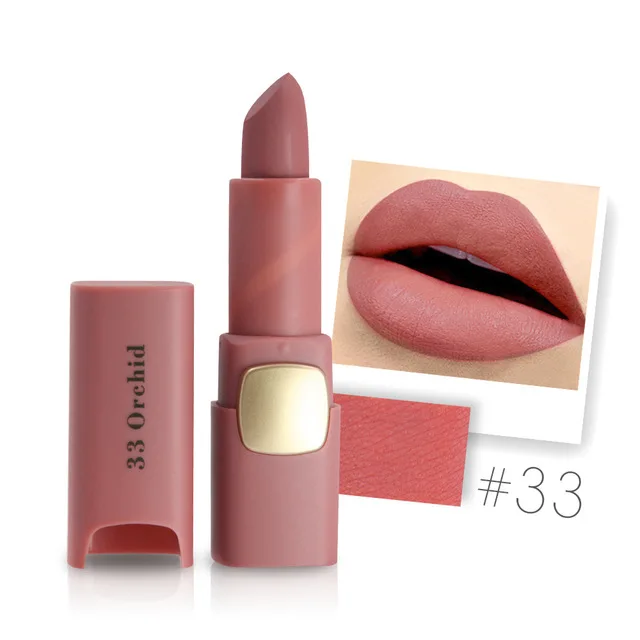 Nude Miss Rose Matte Lipstick Long Lasting Kyliejenner Lipstick Cosmetics Mate Lipstick Waterproof Lipsticks For Women Tint - Цвет: 33 Orchid