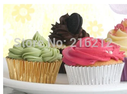 Мини-Формы для кексов из фольги золотистые серебристые синие розовые | Дом и сад