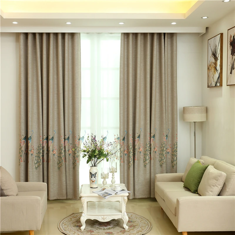 Китайские характеристики вышитый Высококачественный занавес s для гостиной