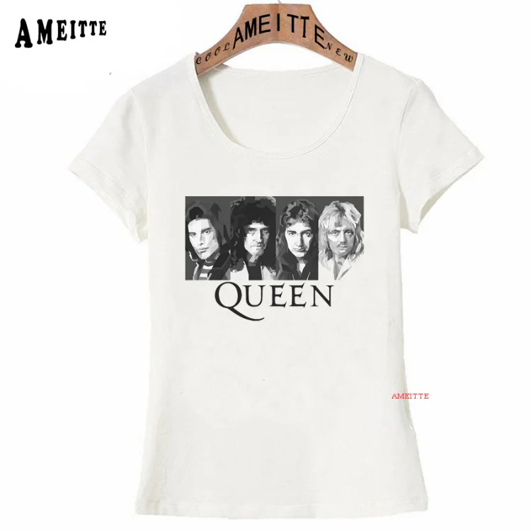 Футболка Freddie Mercury The queen Band, Женская Хип-Хоп Ретро Рок хипстерская футболка, винтажные Женские повседневные топы, милые крутые футболки для девочек