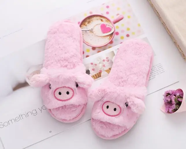COVOYYAR Cartoon Unicorn Women Home Slippers Winter Warm Indoor Fur House Floor Slippers Women Cotton Furry Shoes WSL564