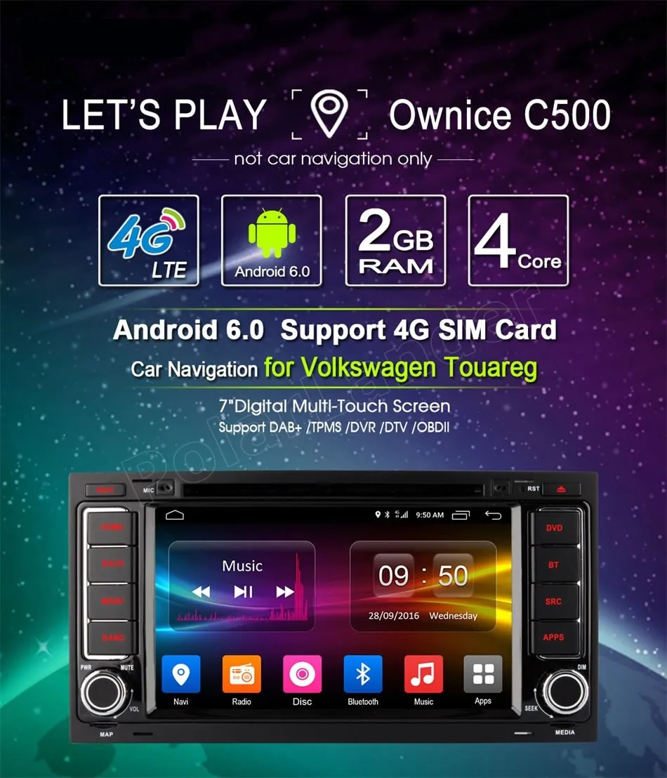 Для V/olkswagen T/OUAREG T5 M/ULTIVAN поддержка задней камеры Android 6 0 четырехъядерный DVD плеер GPS